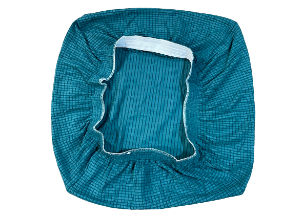 Teal square dog bed cover assembly