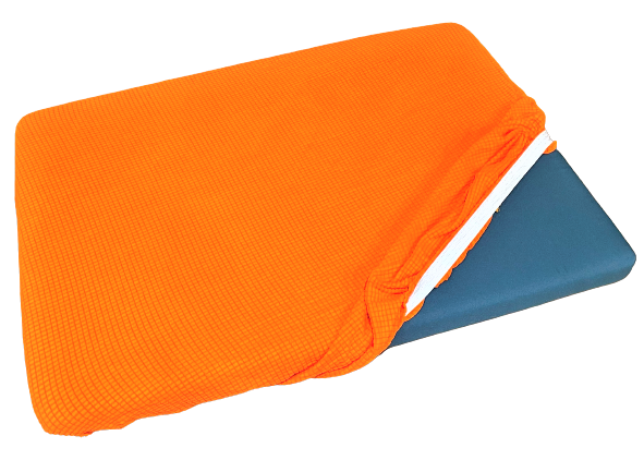 Orange square dog bed cover removable