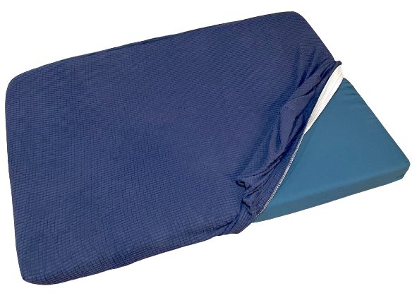 Navy Blue square dog bed cover removable