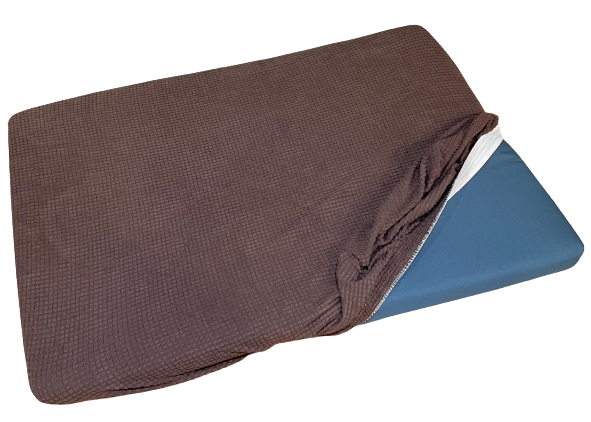 Brown square dog bed cover removable