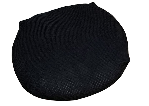 Black round dog bed cover