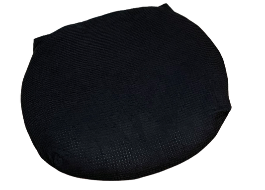 Black round dog bed cover