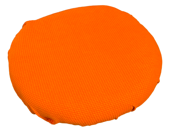 Orange round dog bed cover